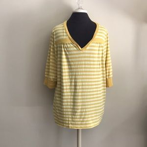 Bright yellow striped tee